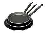 de Buyer Crepe Pan Choc. Aluminum with Non-stick coating. 22cm diam. 8.5 diam