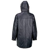 Giovanni Navarre Ladies' Hand-Sewn Pebble Grain Genuine Leather Coat with Faux Fur Hood 2X