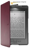 Étui en cuir avec lampe intégrée Amazon pour Kindle - Violet