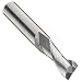 Precision Twist E3302M Carbide Square Nose End Mills, Metric, Straight Shank, Uncoated (Bright) Finish, For Use With Aluminum/Aluminum Alloys, Cast Iron, Steel/Steel Alloys