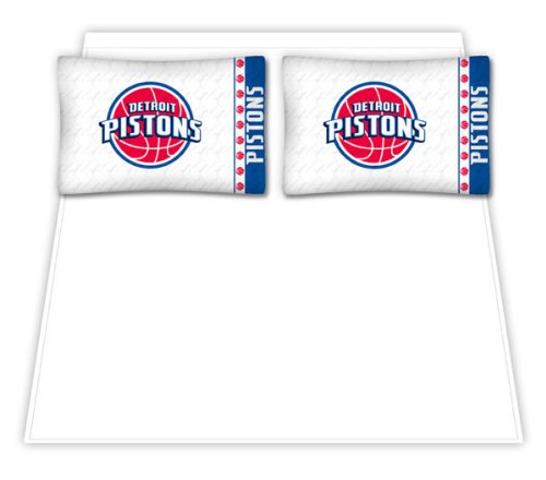 Sports Coverage Detroit Pistons Micro Fiber Sheet Set - Queen