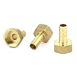 uxcell ホースパイプ　ホースアダプター　真鍮トーン　メスパイプ　23mm x 33mm 3個入り