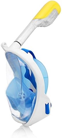 Snorkeling Mask,Ants Tech Seaview 180° Panoramic Snorkeling Diving Mask - Full Face Design. Anti-fog &amp; Anti-leak, Prevent Gag Reflex with Tubeless Design for Adults and Youth With Gopro Adapter