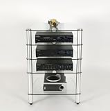 Audio Rack in Glass and Aluminum Finish RTA AVM-005