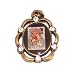 Saint George icon - enamelled resined bronze medal with CZ stones (3 cm or 1.2 inches).