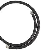 Plum Leather Coil Necklace Features Memory Wire