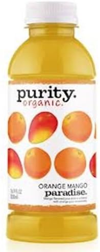 Purity Organic Drinks, Orange Mango, 16-Ounce Bottles (Pack of 6)