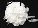 30cm Artificial Silk Flower Pure White Rose Stephanotis Pearl Bouquet from GT Decorations