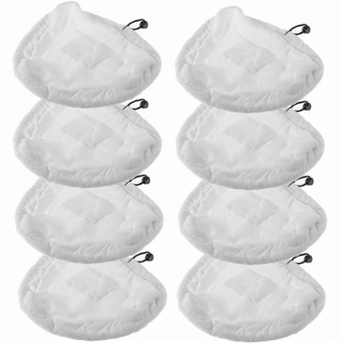 First4Spares Washable Microfibre Cloth Cleaning Pads For Vax S87-T2 Red Steam Mop Pack Of 8