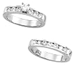 14K White Gold Diamond Wedding Set - 0.78 Ct.