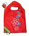 (Price for 10Pcs)Alice Reusable Shopping Tote Bag - Folded Into A Strawberry - Red,Gift Ideas