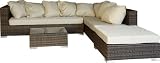 Produkt-Bild: Wohnstyle - CORDOBA Gartenm&ouml;bel Premium XXL - Wohninsel Design-Sitzgruppe Polyrattan, bicolor braun, richtig "fette" Kissen mit weichem Spezialbezug (Versandkostenfrei)