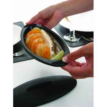 Mastrad - F68100 - Lot de 2 Papillotes Individuelles en Silicone avec Livret Recettes Offert - Noir
