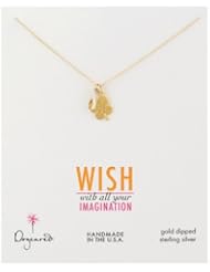 Dogeared Wish Clover and Wishbone Chain Pendant Necklace, 18"