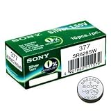 1 x Sony 377 SR626SW Silver Oxide 0% Mercury Watch Battery