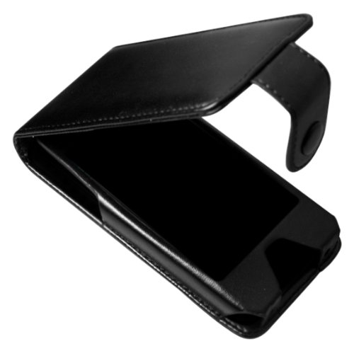 Technaxx Kunstledertasche Clippy f&uuml;r Apple iPhone 4 mit Befestigungsclip schwarz