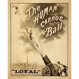 Human Canon Ball 1879 - Mini Metal Wall Sign