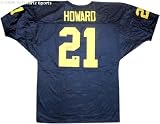 Desmond Howard Signed Michigan Navy Wilson Jersey w/91 Heisman