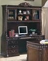 Rich Brown Computer Desk With Hutch