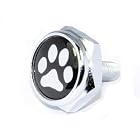 Cutequeen paw print Slivery License Plate Frame Bolts Screws Metal(Pack of 4)