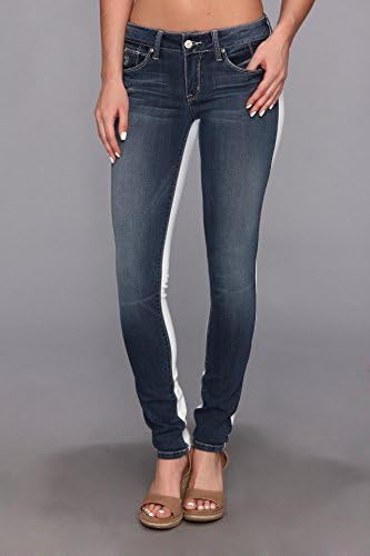 SOLD Denim Women's Soho Super Skinny Colorblock Jean, Blue and white, 24
