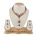 Bollywood Designer Ethinic Indian Bridal Stone Polki Necklace Set with Maang Tikka - Blue