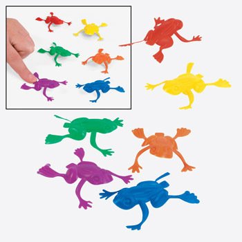 ~ 1 Gross (144) ~ Jumping Frogs ~ 2 in Plastic ~ New ~ Party Favors