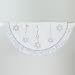 48" Quilted White with Silver Snowflakes Christmas Tree Skirt