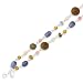 Sterling Silver Cherry Quartz/Iolite/Jasper/Labradorite/Jade Bracelet - 8 Inch