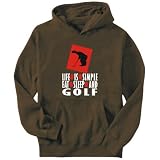 Sweatshirt Brown  Life Is Simple ... Eat , Sleep & Golf  Sports