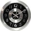 Infinity Instruments Mercury Black 10-Inch Aluminum Wall Clock