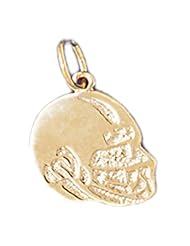 Dazzlers Solid 14k Gold Football Helmet Charm Pendant Available in three colors from jewelsberry (weights: 1.0 grams only)