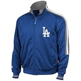 MLB Los Angeles Dodgers Therma Base Track Jacket (Royal, Medium)