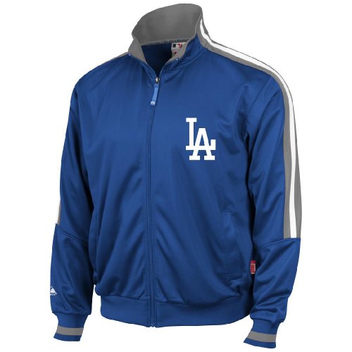 MLB Los Angeles Dodgers Therma Base Track Jacket (Royal, Medium)