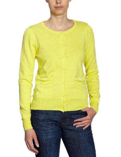 VERO MODA Damen Strickjacke, 10074723 Boss Cardigan, Gr. 40 (L), Gelb (LIMELIGHT) Preisvergleich