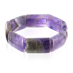Amethyst Stretchable Bracelet One Size Fits For All by Gem Avenue