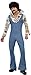Smiffy's Men's Groovy Dancer Costume Jumpsuit with Attached Mock Shirt