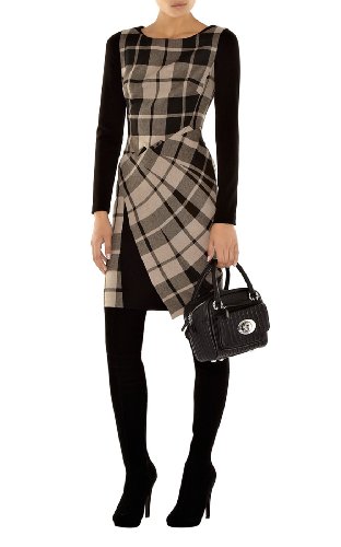 Modern Check Shift Dress