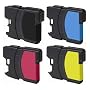 6 Pack (3xBK, 1 of each color) Non-OEM Ink Cartridge for Brother LC61