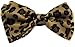 Leopard Tuxedo Bow Tie Pre Tied Plastic Clip