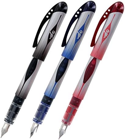 BIC Disposable Fountain Pen, Medium Point, Assorted Ink, Pack of 6 (FPDP31)