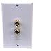 GLS Audio 2 Post Binding Banana Plug Wall Plate White (2 Posts for 1 Speaker.)