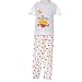 Whiz Girls Little Girl Sleepwear Pajamas White Flower Set 4-16
