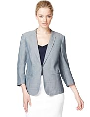 Autograph Linen Blend Textured Jacket