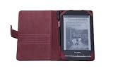 Produkt-Bild: Die original GeckoCovers H&uuml;lle f&uuml;r den Sony PRS T1 Touch E-Reader Ebook Cover H&uuml;lle dunkelrot rot kaminrot / red - im praktischen Buchstyle! Neuer Farbton