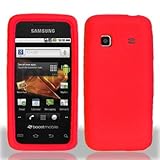 Red SILICONE SKIN CASE SAMSUNG SPH M820 Galaxy Prevail