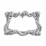 3D Snake w  Bones Motorcycle Bike Chrome License Plate Frame 