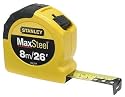 4 Pack Stanley 33-591 8m/26' x 1" MaxSteel Tape Measure - Metric / Fractional Graduations