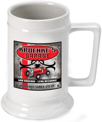 Personalized 16 oz. Beer Stein - Garage Beer Stein