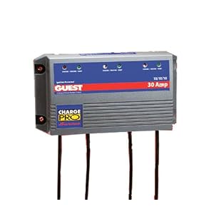 Guest 2631A Charge Pro Series Marine Battery Charger (12 24 36-Volt, 30-Amps 10 10 10, Triple Output) by